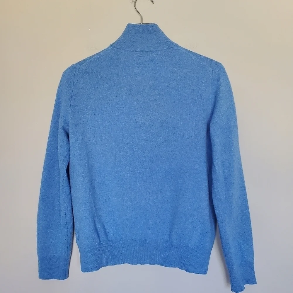 Polo Ralph Lauren Quarter Zip Pullover Merino Wool Sweater Preppy Academia